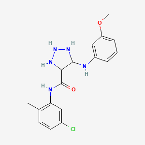 N-(5-chloro-2-methylphenyl)-5-(3-methoxyanilino)triazolidine-4-carboxamide