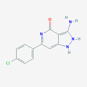 molecular formula C12H9ClN4O B271468 3-amino-6-(4-chlorophenyl)-1,2-dihydropyrazolo[4,3-c]pyridin-4-one 