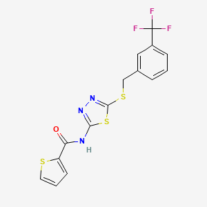 N-(5-((3-(trifluoromethyl)benzyl)thio)-1,3,4-thiadiazol-2-yl)thiophene-2-carboxamide