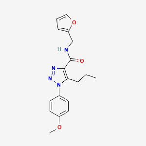 molecular formula C18H20N4O3 B2714688 N-(furan-2-ylmethyl)-1-(4-methoxyphenyl)-5-propyl-1H-1,2,3-triazole-4-carboxamide CAS No. 951902-18-4