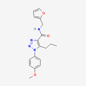 molecular formula C18H20N4O3 B2714688 N-(呋喃-2-基甲基)-1-(4-甲氧基苯基)-5-丙基-1H-1,2,3-三唑-4-羧酰胺 CAS No. 951902-18-4