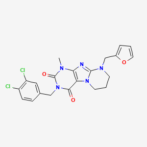 3-(3,4-dichlorobenzyl)-9-(furan-2-ylmethyl)-1-methyl-6,7,8,9-tetrahydropyrimido[2,1-f]purine-2,4(1H,3H)-dione