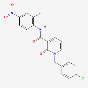 molecular formula C20H16ClN3O4 B2714696 1-(4-chlorobenzyl)-N-(2-methyl-4-nitrophenyl)-2-oxo-1,2-dihydropyridine-3-carboxamide CAS No. 941989-01-1