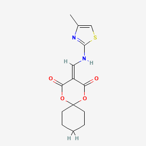 3-(((4-Methylthiazol-2-yl)amino)methylene)-1,5-dioxaspiro[5.5]undecane-2,4-dione