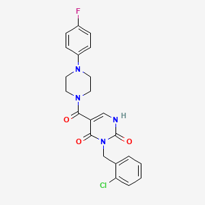 3-(2-chlorobenzyl)-5-(4-(4-fluorophenyl)piperazine-1-carbonyl)pyrimidine-2,4(1H,3H)-dione