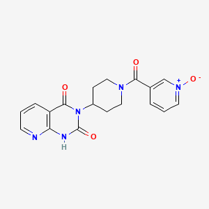 3-(4-(2,4-dioxo-1,2-dihydropyrido[2,3-d]pyrimidin-3(4H)-yl)piperidine-1-carbonyl)pyridine 1-oxide
