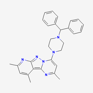 4-(4-Benzhydrylpiperazin-1-yl)-2,8,10-trimethylpyrido[2',3':3,4]pyrazolo[1,5-a]pyrimidine