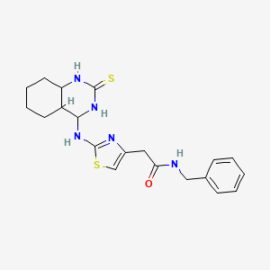 N-benzyl-2-{2-[(2-sulfanylidene-1,2-dihydroquinazolin-4-yl)amino]-1,3-thiazol-4-yl}acetamide