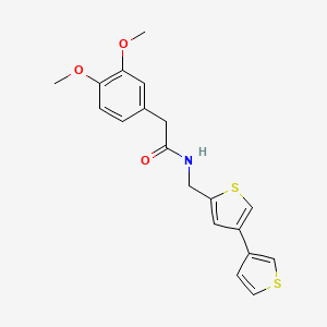 2-(3,4-Dimethoxyphenyl)-N-[(4-thiophen-3-ylthiophen-2-yl)methyl]acetamide