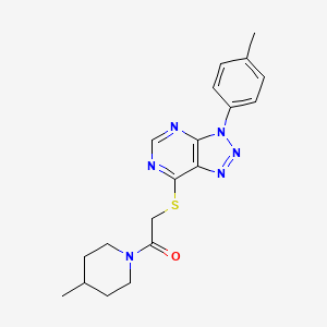 1-(4-methylpiperidin-1-yl)-2-((3-(p-tolyl)-3H-[1,2,3]triazolo[4,5-d]pyrimidin-7-yl)thio)ethanone