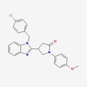 4-(1-(4-chlorobenzyl)-1H-benzo[d]imidazol-2-yl)-1-(4-methoxyphenyl)pyrrolidin-2-one