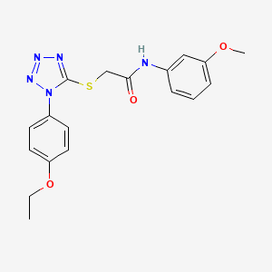 molecular formula C18H19N5O3S B2714727 2-[1-(4-ethoxyphenyl)tetrazol-5-yl]sulfanyl-N-(3-methoxyphenyl)acetamide CAS No. 878696-75-4