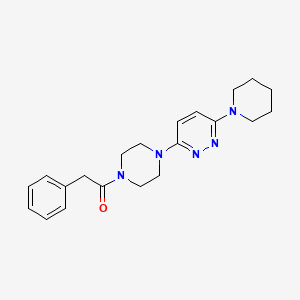 molecular formula C21H27N5O B2714730 2-Phenyl-1-[4-(6-piperidin-1-ylpyridazin-3-yl)piperazin-1-yl]ethanone CAS No. 898434-61-2