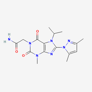 2-(8-(3,5-dimethyl-1H-pyrazol-1-yl)-7-isopropyl-3-methyl-2,6-dioxo-2,3,6,7-tetrahydro-1H-purin-1-yl)acetamide