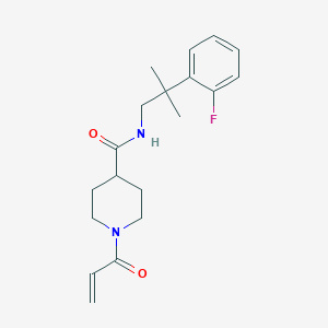 N-[2-(2-Fluorophenyl)-2-methylpropyl]-1-prop-2-enoylpiperidine-4-carboxamide