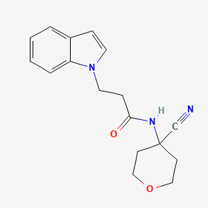 molecular formula C17H19N3O2 B2714738 N-(4-cyanooxan-4-yl)-3-(1H-indol-1-yl)propanamide CAS No. 1355884-82-0