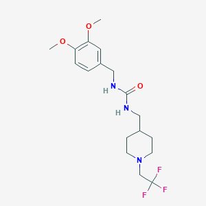 1-[(3,4-Dimethoxyphenyl)methyl]-3-[[1-(2,2,2-trifluoroethyl)piperidin-4-yl]methyl]urea