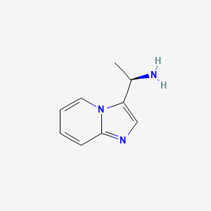 molecular formula C9H11N3 B2714753 (1R)-1-Imidazo[1,2-a]pyridin-3-ylethanamine CAS No. 1257203-91-0