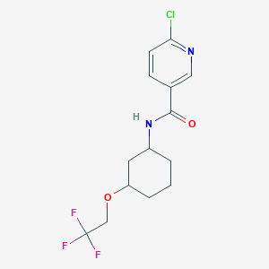 6-chloro-N-[3-(2,2,2-trifluoroethoxy)cyclohexyl]pyridine-3-carboxamide
