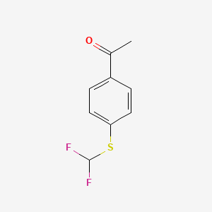 molecular formula C9H8F2OS B2714757 1-{4-[(二氟甲基)硫代基]苯基}乙酮 CAS No. 145326-60-9