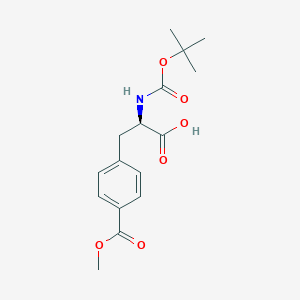(2R)-3-(4-Methoxycarbonylphenyl)-2-[(2-methylpropan-2-yl)oxycarbonylamino]propanoic acid