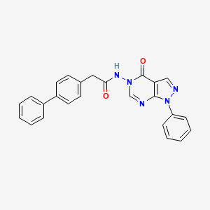 2-([1,1'-biphenyl]-4-yl)-N-(4-oxo-1-phenyl-1H-pyrazolo[3,4-d]pyrimidin-5(4H)-yl)acetamide