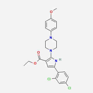 Ethyl 5-(2,4-dichlorophenyl)-2-[4-(4-methoxyphenyl)piperazin-1-yl]-1H-pyrrole-3-carboxylate