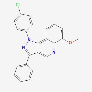 molecular formula C23H16ClN3O B2714768 1-(4-chlorophenyl)-6-methoxy-3-phenyl-1H-pyrazolo[4,3-c]quinoline CAS No. 932329-12-9
