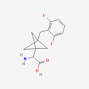 2-Amino-2-[3-[(2,6-difluorophenyl)methyl]-1-bicyclo[1.1.1]pentanyl]acetic acid