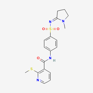 N-[4-[(Z)-(1-Methylpyrrolidin-2-ylidene)amino]sulfonylphenyl]-2-methylsulfanylpyridine-3-carboxamide