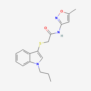 N-(5-methylisoxazol-3-yl)-2-((1-propyl-1H-indol-3-yl)thio)acetamide
