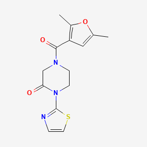 4-(2,5-Dimethylfuran-3-carbonyl)-1-(thiazol-2-yl)piperazin-2-one
