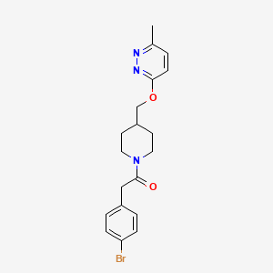 2-(4-Bromophenyl)-1-[4-[(6-methylpyridazin-3-yl)oxymethyl]piperidin-1-yl]ethanone
