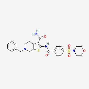 B2714796 6-Benzyl-2-(4-(morpholinosulfonyl)benzamido)-4,5,6,7-tetrahydrothieno[2,3-c]pyridine-3-carboxamide CAS No. 524691-76-7