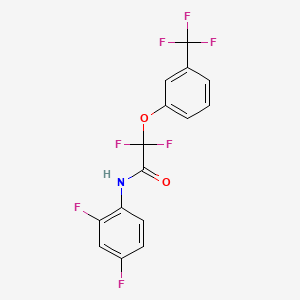 molecular formula C15H8F7NO2 B2714797 N-(2,4-difluorophenyl)-2,2-difluoro-2-[3-(trifluoromethyl)phenoxy]acetamide CAS No. 338792-01-1