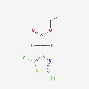molecular formula C7H5Cl2F2NO2S B2714800 Ethyl 2-(2,5-dichloro-1,3-thiazol-4-yl)-2,2-difluoroacetate CAS No. 2490404-03-8