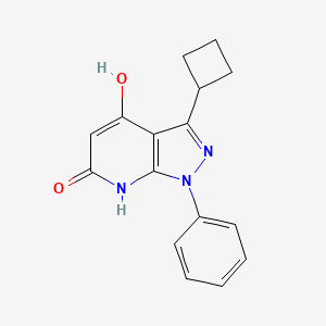 molecular formula C16H15N3O2 B2714805 3-环丁基-4-羟基-1-苯基-1H-吡唑并[3,4-b]吡啉-6(7H)-酮 CAS No. 2093978-86-8