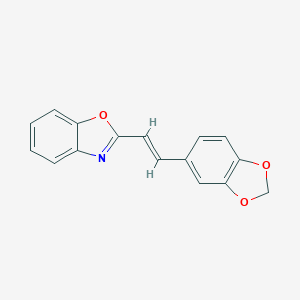 molecular formula C16H11NO3 B271481 2-[2-(1,3-Benzodioxol-5-yl)vinyl]-1,3-benzoxazole 