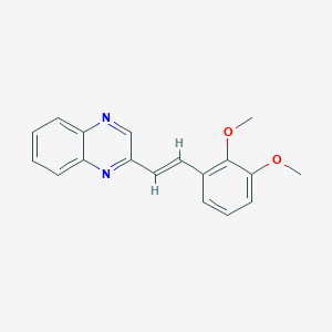 molecular formula C18H16N2O2 B271482 2-[2-(2,3-Dimethoxyphenyl)vinyl]quinoxaline 