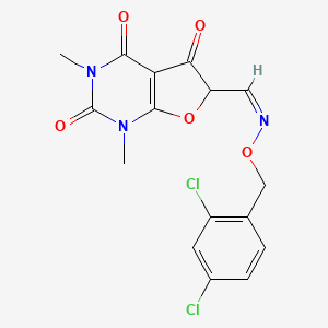 molecular formula C16H13Cl2N3O5 B2714832 6-[(Z)-(2,4-二氯苯基)甲氧基亚甲基]-1,3-二甲基呋罗[2,3-d]嘧啶-2,4,5-三酮 CAS No. 866137-46-4