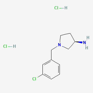 molecular formula C11H17Cl3N2 B2714833 (R)-1-(3-Chlorobenzyl)pyrrolidin-3-amine dihydrochloride CAS No. 1286208-91-0