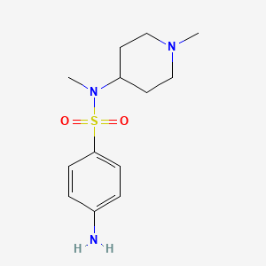 molecular formula C13H21N3O2S B2714844 4-amino-N-methyl-N-(1-methylpiperidin-4-yl)benzenesulfonamide CAS No. 790272-23-0