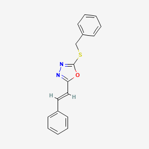 2-benzylsulfanyl-5-[(E)-2-phenylethenyl]-1,3,4-oxadiazole