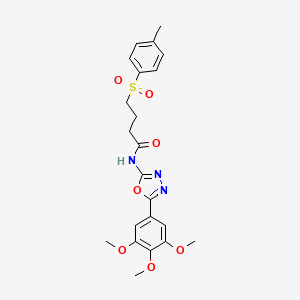 4-tosyl-N-(5-(3,4,5-trimethoxyphenyl)-1,3,4-oxadiazol-2-yl)butanamide