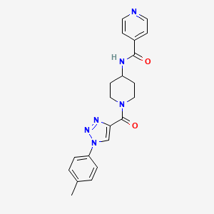 N-(1-(1-(p-tolyl)-1H-1,2,3-triazole-4-carbonyl)piperidin-4-yl)isonicotinamide