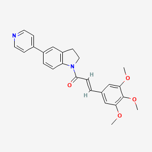 molecular formula C25H24N2O4 B2714861 (E)-1-(5-(吡啶-4-基)吲哚-1-基)-3-(3,4,5-三甲氧基苯基)丙-2-烯-1-酮 CAS No. 2035022-81-0