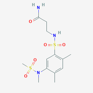 3-[[2,4-Dimethyl-5-[methyl(methylsulfonyl)amino]phenyl]sulfonylamino]propanamide