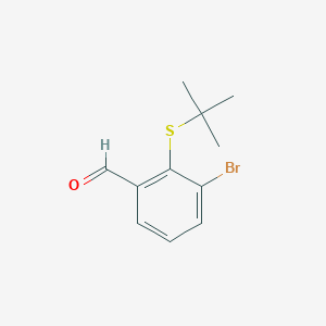 molecular formula C11H13BrOS B2714874 3-溴-2-(叔丁基硫基)苯甲醛 CAS No. 1326713-90-9