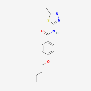 molecular formula C14H17N3O2S B2714875 4-butoxy-N-(5-methyl-1,3,4-thiadiazol-2-yl)benzamide CAS No. 313225-08-0