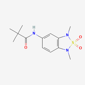 N-(1,3-dimethyl-2,2-dioxido-1,3-dihydrobenzo[c][1,2,5]thiadiazol-5-yl)pivalamide